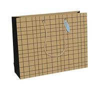 Clairefontaine 212847C - Un Petit Sac Cadeau Premium - Format Pocket - Dimensions : 12x4,5x13,5cm - 170g - Motif : Fleurs Dorées Sur Fond Blanc - Idéal Pour : Parfum, Livre Poche, Jeu Société