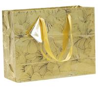 Clairefontaine 212850Cpack - Un lot de 5 Sacs Cadeaux Premium - Format shopping - 32x13x24,5cm - 170g - Motif : Feuilles Argent, Floral - Idéal pour : Jeux Société, Puzzles, Vêtements