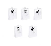 CLAIREFONTAINE 212869Cpack-5 sacs Premium Moyen 17x6x22cm-170g-Cœurs argt