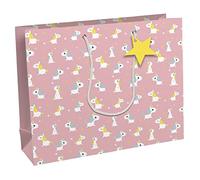 Eurowrap 32466-6C - Un Sac Cadeau Excellia- Format Shopping - 37,3x11,8x27,5 cm - 210g - Motif : Licornes - Emballage Cadeaux, idéal pour : Jeux Société, Puzzles