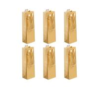 Clairefontaine 212900Cpack - Un lot de 5 Sacs Cadeaux Premium- Format Bouteille - Dimensions : 12,5x9,5x38cm - Motif : Uni or mat