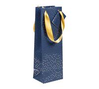 Clairefontaine - 212913Cpack - Un lot de 5 Sacs Cadeaux Premium- Format Bouteille - Dimensions : 12,5x9,5x38cm - Motif : Etoiles - Idéal pour les bouteilles de Vin, Champagnes