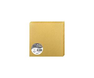 Clairefontaine 2191C - Paquet de 25 Cartes Doubles - Format Carré 16x16cm - 210g/m² - Coloris Or - Cartons d'Invitation Evènements et Correspondance - Gamme Pollen - Papier Premium Lisse