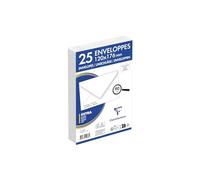 Clairefontaine 2233C - Paquet 25 Enveloppes Blanches B6 Gommées 90g