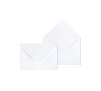 Clairefontaine 2233C - Paquet de 25 Enveloppes Blanches B6-120x176mm - Gommées - 90g/m²