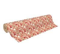 Clairefontaine 223811C - Une Bobine De Papier Kraft Brut Recyclé - Dimensions : 50mx70 cm - 70g - Motif : Noël Rouge/Vert - Papier Recyclé, Idéal pour Emballage Cadeaux, DIY, Loisirs Créatifs