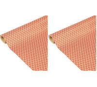 Clairefontaine 223825C - Un Rouleau De Papier Cadeau - Kraft Brut 70g 100% Recyclé - 5mx35cm (Spécial Petite Largeur) - Motif : Fleurs Rouges - Emballage Cadeau, Idéal Pour Les Petits Emballages