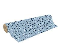 Clairefontaine 223859C - Une Bobine De Papier Kraft Brut Recyclé - Dimensions : 50mx70 cm - 70g - Motif : Pétales Bleues - Papier Recyclé, Idéal pour Emballage Cadeaux, DIY, Loisirs Créatifs