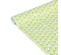 Clairefontaine 223867C - Un Rouleau De Papier Cadeau - Papier Affiche 80g - Dimensions : 5mx35cm (Spécial Petite Largeur) - Motif : Fleurs Vertes - Emballage Cadeau, Idéal Pour Les Petits Emballages