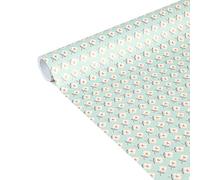 Clairefontaine 223871C - Un Rouleau De Papier Cadeau - Papier Affiche 80g - Dimensions : 5mx35cm (Spécial Petite Largeur) - Motif : Fleurs Bleues Douce France - Idéal Pour Les Petits Emballages