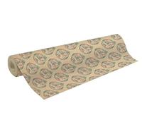 Clairefontaine 223899C - Une Bobine Papier Kraft Brut Recyclé - Dimensions : 50mx70 cm - 70g - Motif : Boules De Noël, Rouge/Vert - Papier Recyclé, Idéal pour Emballage Cadeaux, DIY, Loisirs Créatifs