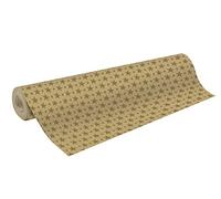Clairefontaine 223905C - Une Bobine De Papier Cadeau - Papier kraft brut 70g - Dimensions : 50x0,70m - Motif : Etoiles or- Emballage Cadeau, Idéal Pour Les Emballages Professionnels