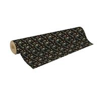 Clairefontaine Papier cadeau Tiny Roll – Kraft 70 g, 50 x 0,35 m, gui fond noir – Emballage Noël