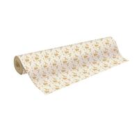 Clairefontaine - 223920C - Un Rouleau de Papier cadeau Tiny Roll - Grande longueur - Kraft 70g - Motifs : Dalécarlie blanc - Dimensions : 50x0,35m - Format Compact - Emballage Cadeau Noël