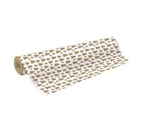 Clairefontaine - 223924C - Un Rouleau de Papier cadeau Tiny Roll - Grande longueur - Kraft 70g - Motifs : Sapins fond blanc - Dimensions : 50x0,35m - Format Compact - Emballage Cadeau Noël