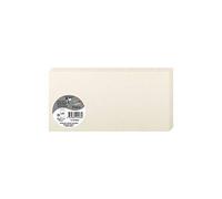 Clairefontaine 22586C - Paquet de 25 Cartes Doubles - Format DL (10,6x21,3cm) - 210g/m² - Coloris Ivoire Irisé - Carton d'Invitation Evènements et Correspondance - Gamme Pollen - Papier Premium Lisse