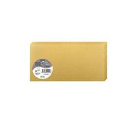 Clairefontaine 22590C - Paquet de 25 Cartes Doubles - Format DL (10,6x21,3cm) - 210g/m² - Coloris Or - Carton d'Invitation Evènements et Correspondance - Gamme Pollen - Papier Premium Lisse