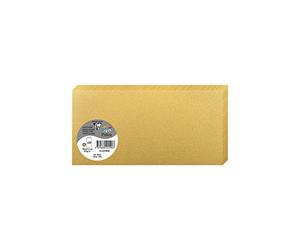 Clairefontaine 22590C - Paquet de 25 Cartes Doubles - Format DL (10,6x21,3cm) - 210g/m² - Coloris Or - Carton d'Invitation Evènements et Correspondance - Gamme Pollen - Papier Premium Lisse