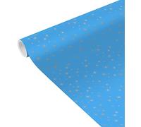 Clairefontaine 231621UNICEFC - Une bobine papier cadeau UNICEF Tiny Rolls 5x0,35m (spéciale petite largeur) 80g, Etoiles argent