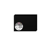 Clairefontaine 2375C - Paquet de 25 Cartes Doubles - Format C6 11x15,5cm - 210g/m² - Coloris Noir - Cartons d'Invitation Evènements et Correspondance - Gamme Pollen - Papier Premium Lisse
