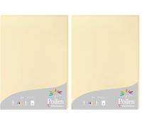 Clairefontaine 24206C - Étui de 25 Feuilles - Format A4 (21x29,7cm) - 210g/m² - Coloris Chamois - Papier d'Invitation Evènements et Correspondance - Gamme Pollen - Papier Premium Lisse (Lot de 2)