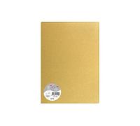 Clairefontaine 26120C - Sachet de 5 Feuilles - Format A4 (21x29,7cm) - 120g/m² - Coloris Or - Invitation Evènements et Correspondance - Gamme Pollen - Papier Premium Lisse