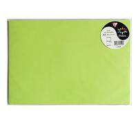 Clairefontaine 26150C - Sachet de 5 Feuilles - Format A4 (21x29,7cm) - 120g/m² - Coloris Vert Bourgeon - Invitation Evènements et Correspondance - Gamme Pollen - Papier Premium Lisse
