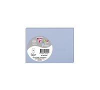 Clairefontaine 26239C - Sachet de 5 Cartes Simples - Format 7x9,5cm - 210g/m² - Coloris Bleu Lavande - Invitation Evènements et Correspondance - Gamme Pollen - Papier Premium Lisse