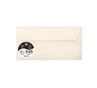 Clairefontaine 26445C - Sachet de 5 Enveloppes Auto-Adhésives - Format DL (11x22cm) - 120g/m² - Coloris Ivoire - Invitation Evènements et Correspondance - Gamme Pollen - Papier Premium Lisse