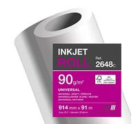 Clairefontaine 2648 C Papier Traceur clair Jet 400 (90 g/m², 914 mm Largeur de 91 m) Lot de 3