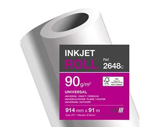 Clairefontaine 2648 C Papier Traceur clair Jet 400 (90 g/m², 914 mm Largeur de 91 m) Lot de 3