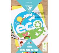 Clairefontaine 26503C - Bloc de 20 Feuilles de Papier Couleur - Format A4 (21x29,7cm) - Papier 210g/m² pour Bricolage et Dessins - Loisirs Créatifs Enfants et Adultes - 10 Couleurs Assorties x2 Fles