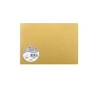 Clairefontaine 26685C - Sachet de 5 Cartes Simples - Format 14,8x21cm - 210g/m² - Coloris Or - Invitation Evènements et Correspondance - Gamme Pollen - Papier Premium Lisse
