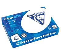 Clairefontaine 2896C - Carton de 5 paquets de 500 feuilles de papier Clairalfa - A4, 90g/m2, Nombre de feuilles : 500 par paquet. Total de feuilles par boîte : 2500 - Couleur: Blanc (171 CIE)