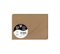 Clairefontaine Enveloppes 29000C – Mini 7,5×10 cm Kraft 120 g/m² – Paquet de 20, gommées