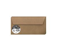 Clairefontaine 29005C - Paquet de 20 Enveloppes Auto-Adhésives - Format DL (11x22cm) - 120g/m² - Coloris Kraft - Invitation Evènements et Correspondance - Gamme Pollen - Papier Premium Lisse