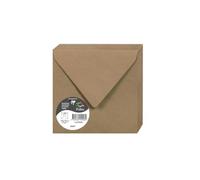 Clairefontaine Enveloppes carrées 140 x 140 mm Marron kraft - 20 unités