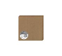 Clairefontaine 29022C - Paquet de 25 Cartes Doubles - Format Carré (16x16cm) - 210g/m² - Coloris Kraft - Invitation Evènements et Correspondance - Gamme Pollen - Papier Premium Lisse