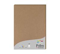 Clairefontaine 29205C - Étui de 25 Feuilles - Format A4 (21x29,7cm) - 210g/m² - Coloris Kraft - Papier d'Invitation Evènements et Correspondance - Gamme Pollen - Papier Premium Lisse