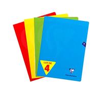 Clairefontaine 293361AMZ - Lot 4 Cahiers Mimesys 24x32cm 96p GC Polypro