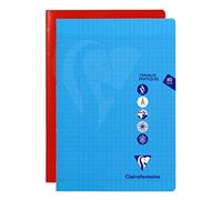 Clairefontaine 303167C Un Cahier Agrafé de Travaux Pratiques Mimesys - A4 21x29,7 cm - 80 Pages Grands Carreaux 90 g et Unies Blanches 125 g - Couverture Polypro - Couleur Aléatoire