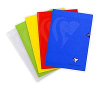 Clairefontaine 303181C Un Cahier Agrafé Mimesys - A4 21x29,7 cm - 140 Pages Grands Carreaux - Papier Blanc 90 g - Couverture Polypro Couleur Aléatoire