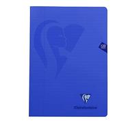 Clairefontaine 303525C Lot de 10 Cahiers Agrafés Mimesys - A4 21x29,7 cm - 120 Pages Lignées avec Marge - Papier Blanc 90 g - Couverture Polypro Transparent - Couleurs Aléatoires