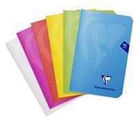 Clairefontaine 303592C Un Carnet Agrafé Mimesys - 9x14 cm - 96 Pages Petits Carreaux - Papier Blanc 90 g - Couverture Polypro - Couleur Aléatoire