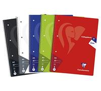 Clairefontaine 307253C - Paquet de 5 cahiers scolaires, DIN A4 21x29,7 cm, 160 pages, 90g, dot/pointillé, couleurs assorties, 1 paquet