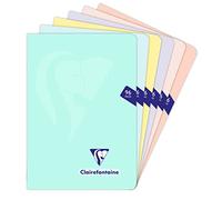 Clairefontaine 308682C Un Carnet Agrafé Mimesys PASTEL - A5 14,8x21 cm - 96 Pages Petits Carreaux - Papier Blanc 90 g - Couverture Polypro Opaque - Couleur Aléatoire
