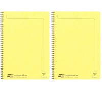 Clairefontaine 3094Z Un Cahier à Spirale Notemakers Europa Jaune citron - A4 21x29,7 cm - 120 Pages Détachables Lignées - Papier Blanc 90 g - Couverture Carte Lustrée (Lot de 2)