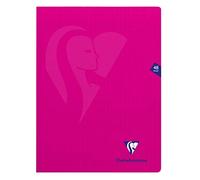 Clairefontaine 313311C Un Lot de 10 Cahiers Agrafés Mimesys Roses - 24x32 cm - 48 Pages Grands Carreaux - Papier Blanc 90 g - Couverture Polypro