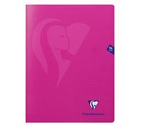 Clairefontaine 313362C - Un Paquet de 10 Cahiers Piqués Mimesys 96 Pages 24X32 cm 90G Petits Carreaux, Couverture Polypro (Plastique), Rose