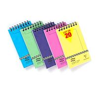 Clairefontaine 3151Z - Lot de 20 Blocs à Spirale en-Tête Minor Pad Europa - 7,6x12,2 cm - 120 Pages Détachables Lignées - Papier Blanc 90 g - Couvertures Carte Lustrée - Couleurs Aléatoires